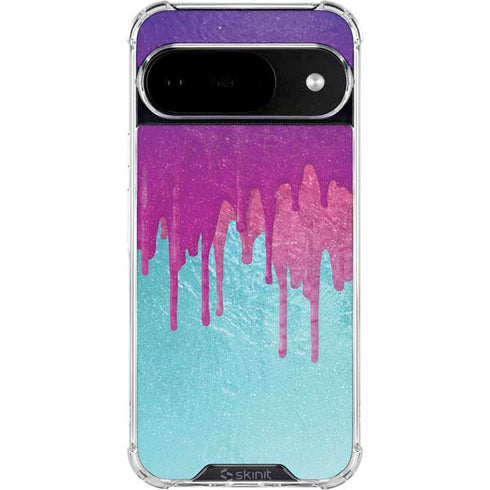 Paint Splatter Purple Google Pixel 10 Clear Case